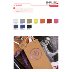 G770 Lila Glitter Flex Bügelfolie / B-flex