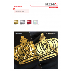 BFSG Metallishe Spiegl Gold Flex Bügelfolie / B-flex