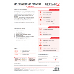 BF PRINT01 Weiße matt Print Bügelfolie / B-flex