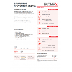 BF PRINT02 Transparent Matt Print Bügelfolie / B-flex