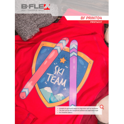 BF PRINT04 Weiße Matt Print Bügelfolie / B-flex