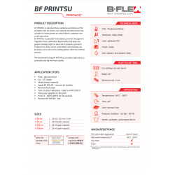 BF PRINTSU Weiße Matt Print termal transfer Bügelfolie für sublimierte Textilien / B-flex