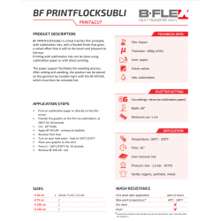 BFPRINTFLOCKSU White sublimation printing flock heat transfer vinyl / B-flex