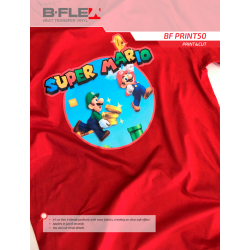 BFPRINT50 White matt printable heat trasfer vinyl / B-flex