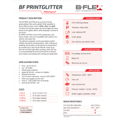 BFPRINTGW Weiße Glitter Print Bügelfolie / B-flex