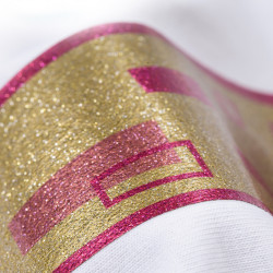 BFPRINTGW Weiße Glitter Print Bügelfolie / B-flex