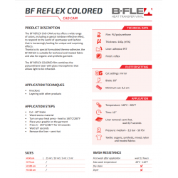BFREF740 Reflective Blue heat transfer vinyl / B-flex