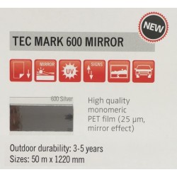 600 Silver Mirror plotter vinyl gloss / KEMICA