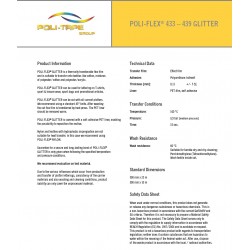 438 Rote Glitter Flex Bügelfolie / Poli-flex