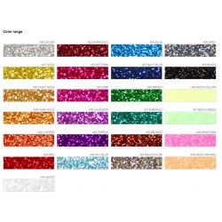 449 Neonorange Pearl Glitter Flex Bügelfolie / Poli-flex