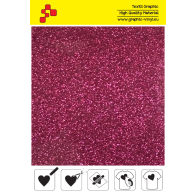 IDP432A Hot Pink Pearl Glitter (Sheet) termal transfer film / iDigit