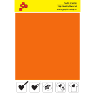 IDVCPNOA Neon Orange (Sheet) suede thermal transfer film / iDigit