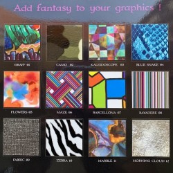 Fantasy Flex Graff 01 termal transfer film / SEF Textile