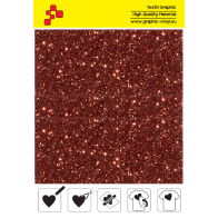 IDD734A Orange Pearl Glitter (Blattfolie) Flex Bügelfolie / iDigit