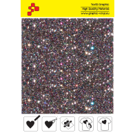 IDD712A Hellgrau Pearl Glitter (Blattfolie) Flex Bügelfolie / iDigit