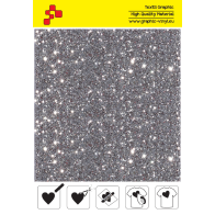IDD796A Silberne Pearl Glitter (Blattfolie) Flex Bügelfolie / iDigit