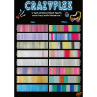 CF000 Sampler A4 Crazy htv Flex  / SEF Textile
